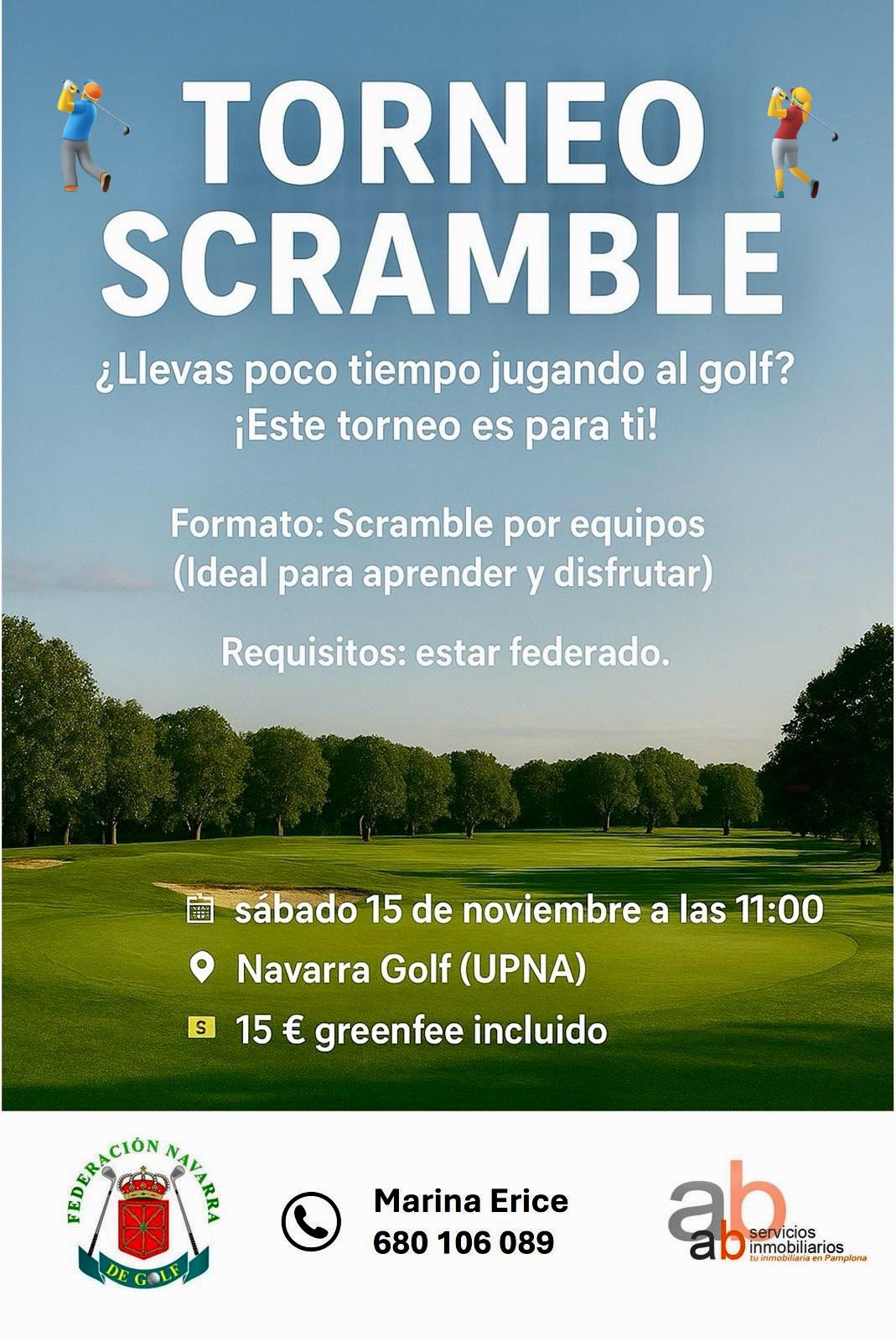 Torneo Scramble de Principiantes – Sábado 15 de noviembre
