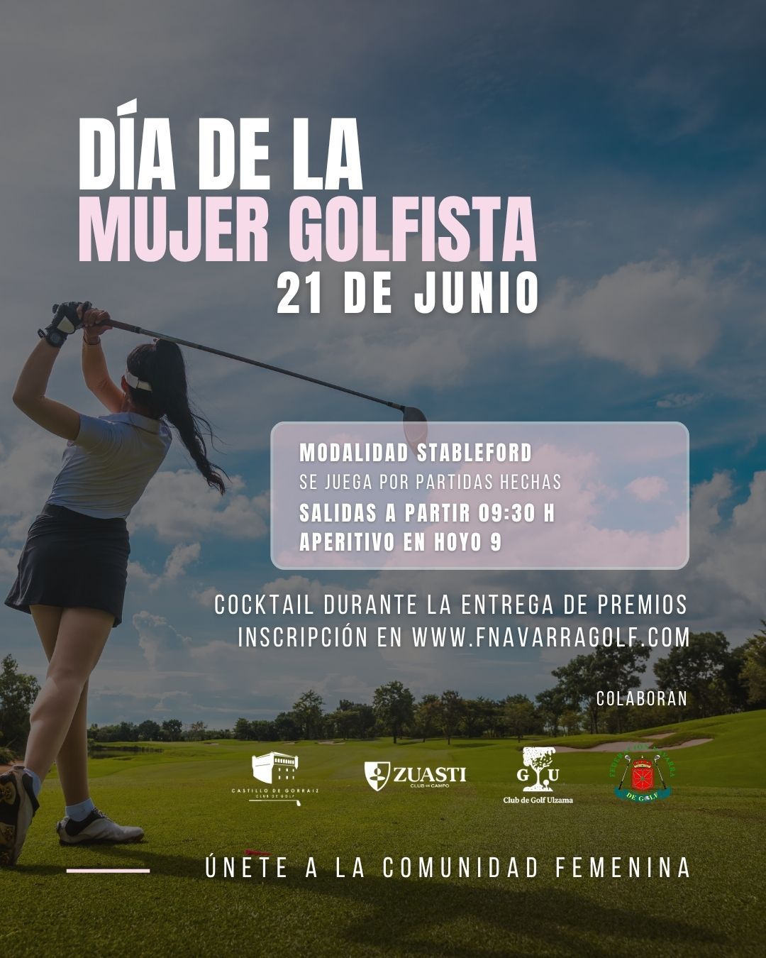 El Día de la Mujer Golfista se disputará a 9 hoyos debido a las altas temperaturas